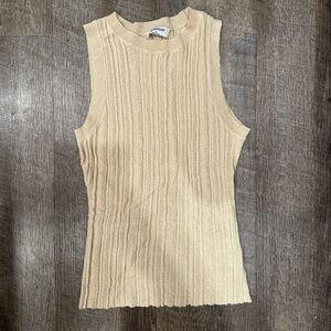 Workshop Republic Clothing Ribbed Tank Top - Cream, Size M